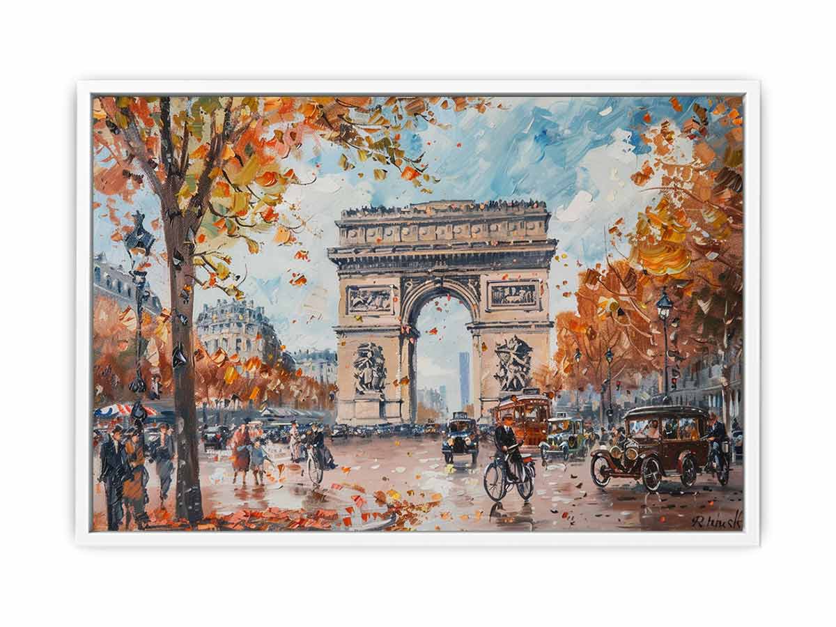 Arc De Triomphe Paris Canvas Painting-5